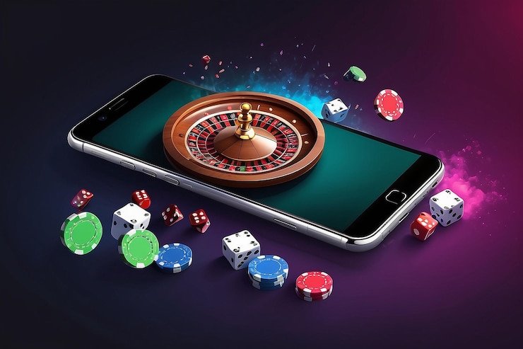 Ruang mitra digital dengan cahaya ungu